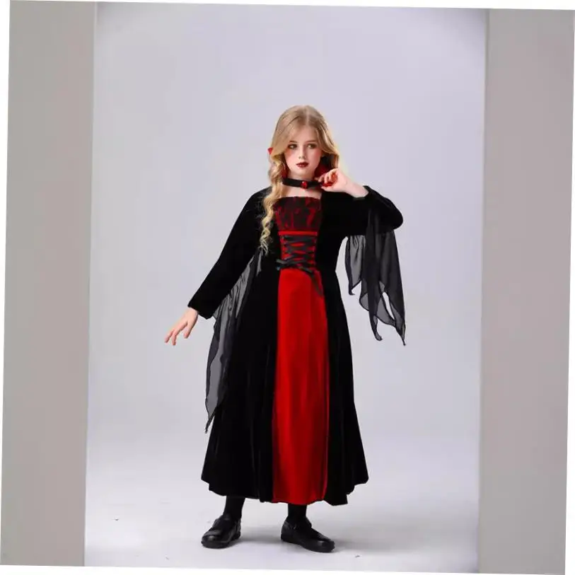 Loween fantasia de cosplay para o dia das crianças, roupa para performance em palco, roupa étnica chinesa tradicional feminina