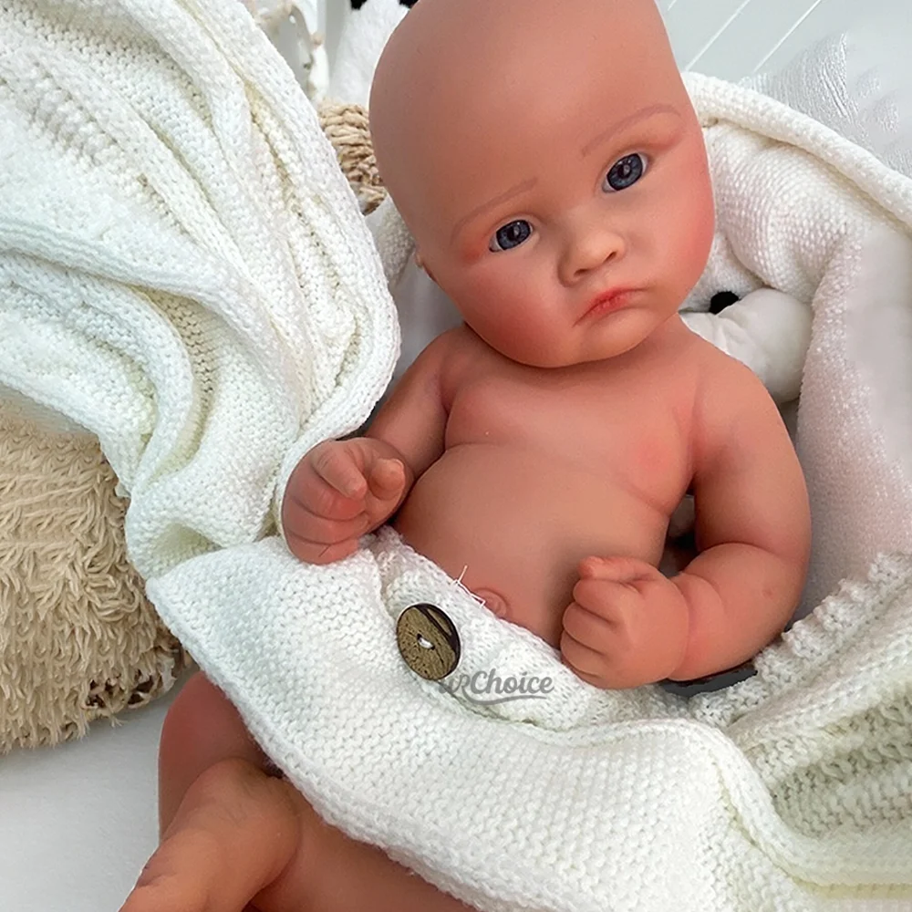 

18-дюймовая силиконовая кукла для новорожденных, утяжеленная, ручная роспись, кукла реборн, реалистичная, с открытым ртом, коллекционные предметы для девочек, сделай сам, Reborne Artist