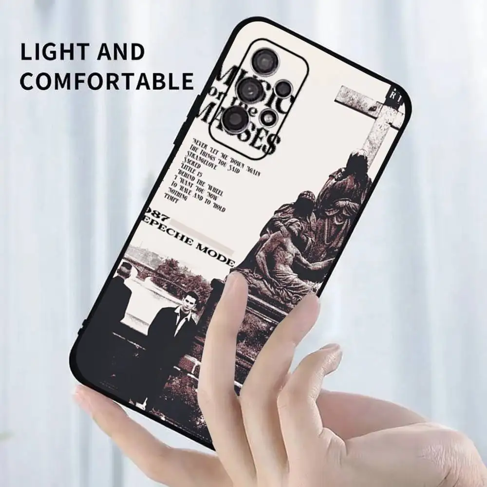 D-DepecheS モード電話ケース サムスン S25、S24、S23、S22、S21、S20、S10、ウルトラ、プラス、ライト、FE、ソフトシリコンブラックカバー用