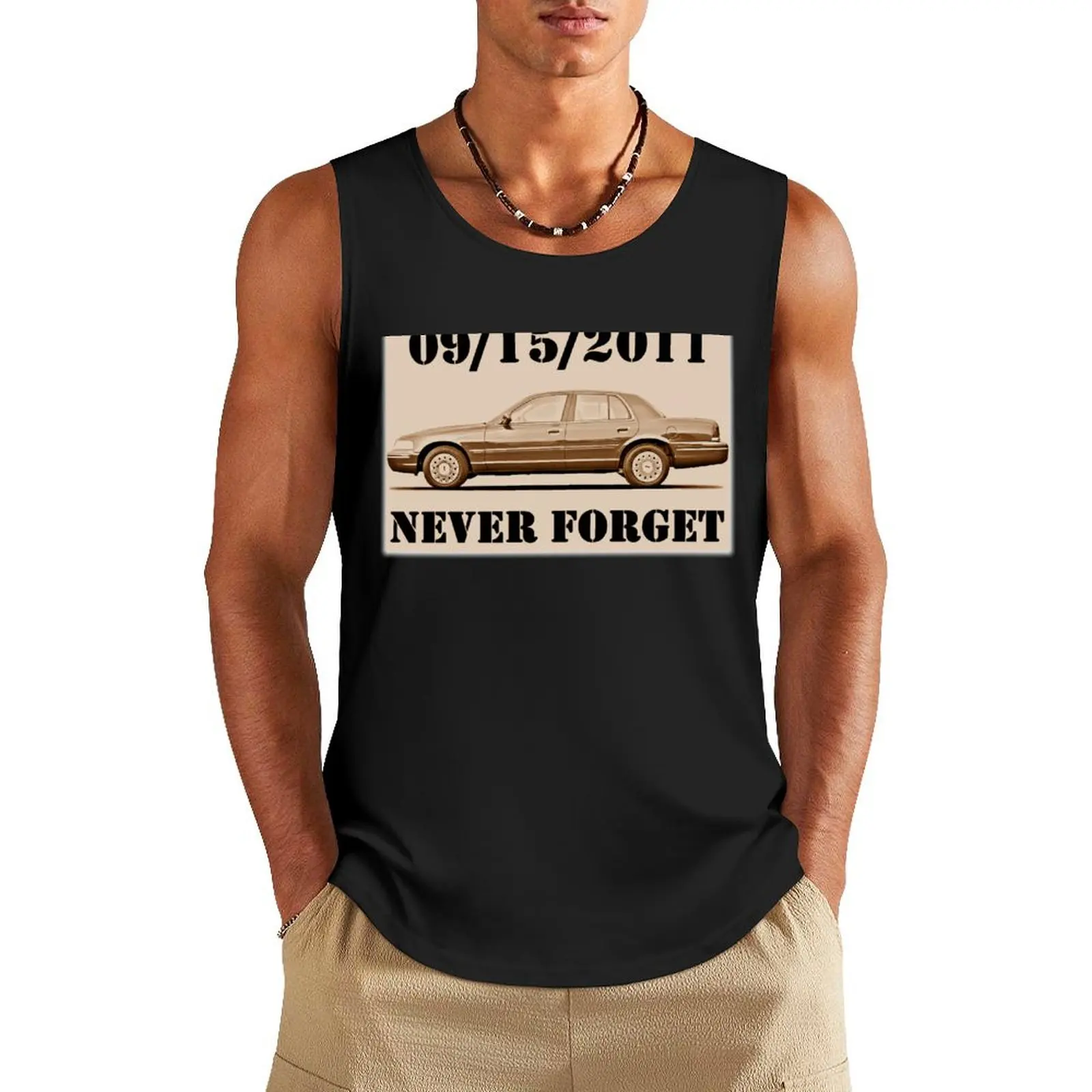 Crown Victoria In Memoriam Tank Top men clothing gym t-shirts man