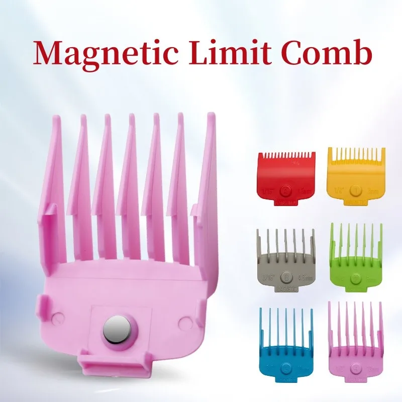 Magnetic Buckle Limit Comb Set Hair Clipper Accessories Limit Comb 6-piece Set Positioning Caliper Hair Salon Accessories Tools