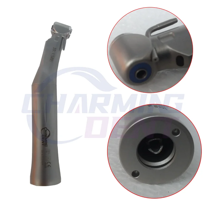 

den tal supplies LED generator 20:1 contra angle low speed impl ant handpiece / den tal surgical handpiece for impl ant motor