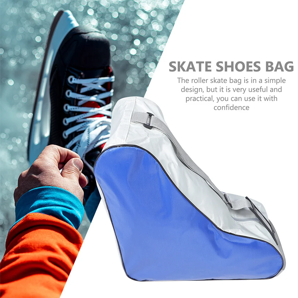 

2Pcs Roller Skates Bag Oxford Cloth Durable Large Size Portable Carrying Storage Zipper Roller Skates Pouch Outdoor