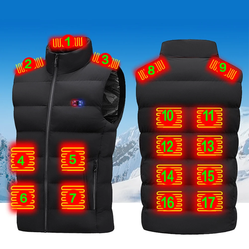 Sportswear Heated Coat Winter Outdoor Warm Vest Electric Heating Thermal Warm Clothes for Men and Women Outdoor Skiing Hiking