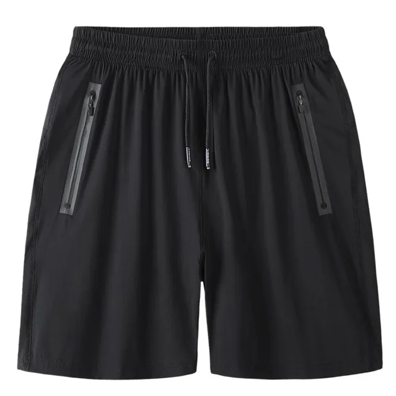 Large Men's Shorts Mesh Elastic Summer Breeches 9XL 8XL Big Size Clothing Nylon Black Grey Spandex Sweat Shorts Plus Size Shorts