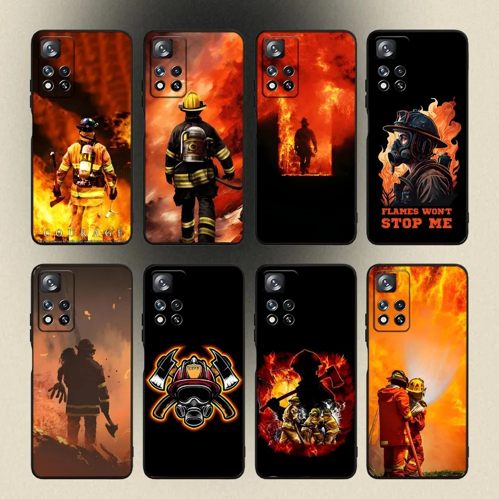 소방관 디자인 휴대폰 케이스 이미지