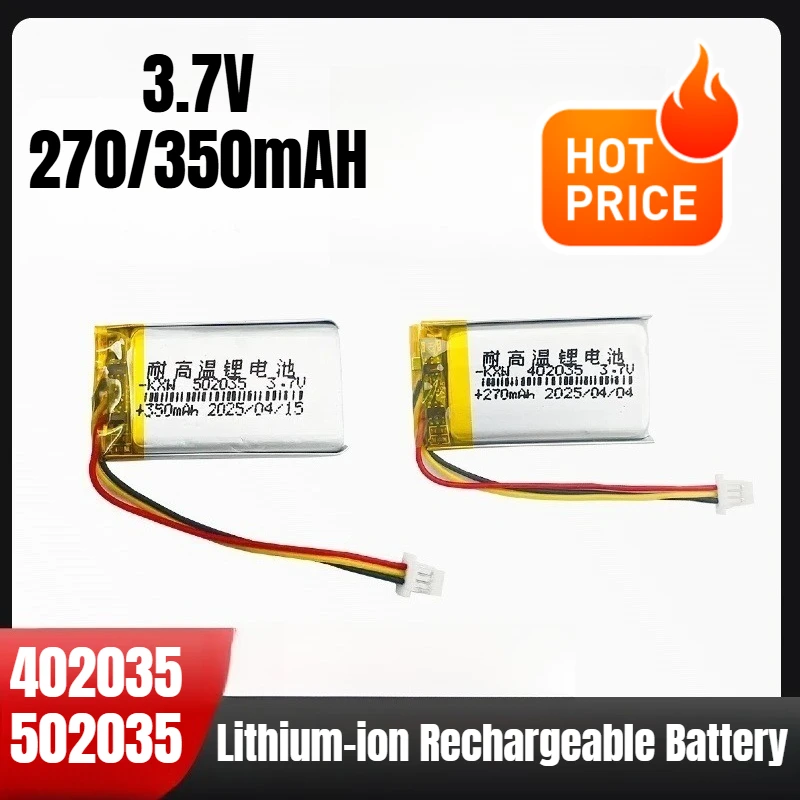 

402035/502035 3.7V 270/350mAH Lithium-ion Rechargeable Battery