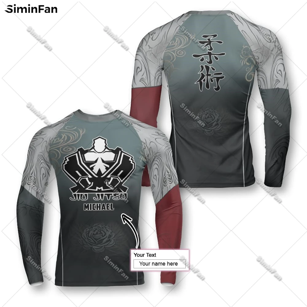 Personalized Brazilian Jiu-Jitsu Vintage Tattoo 3D Printed Mens Long Sleeve Shirts Male Pullover Sweatshirts Unisex Female Top