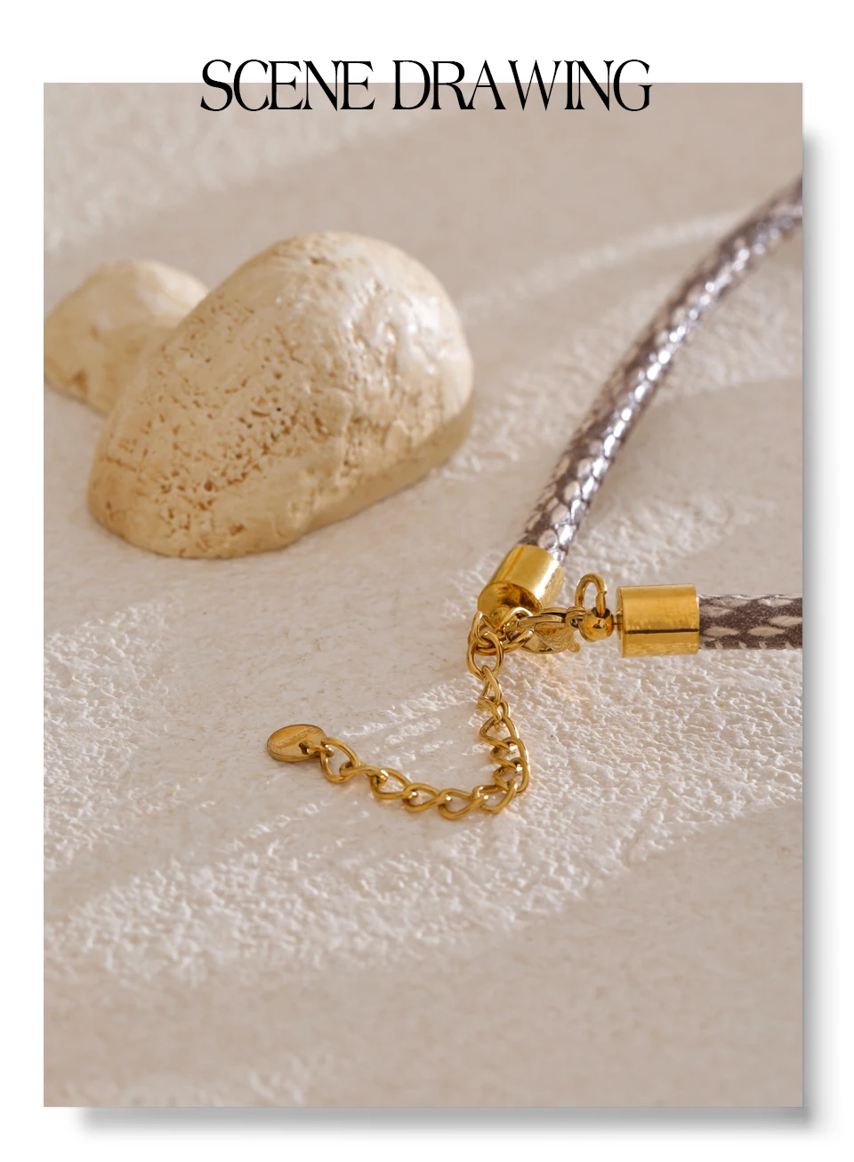 Yhpup Exklusives Design, handgefertigter Schmuck, Perlen im Ozean-Stil, Seestern, Muschel, Fischtropfen-Halskette, exquisiter Edelstahl-Schmuck – Detail 12