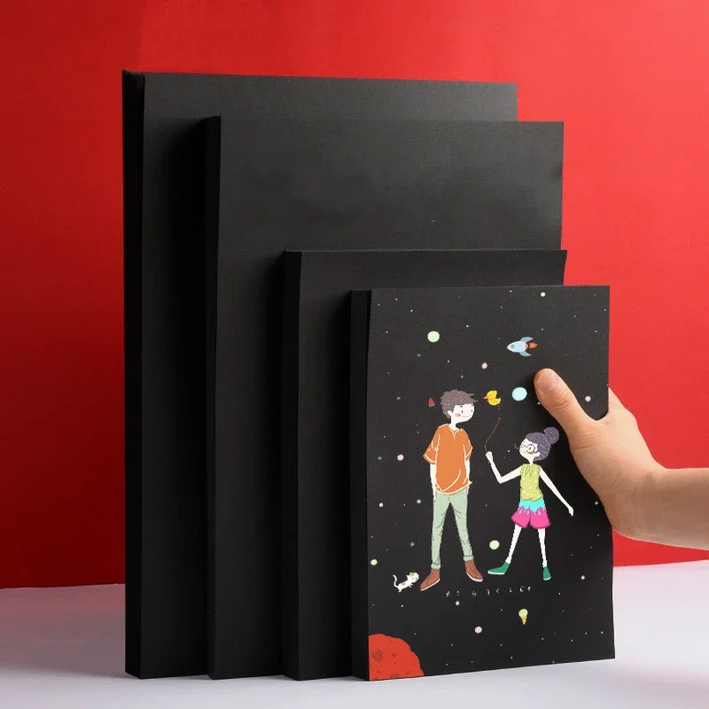 Black Watercolor Paper Cards 300g 400g Sketching Painting Card Paper Office Envelopes Scrapbooking Letter Gift Made Material