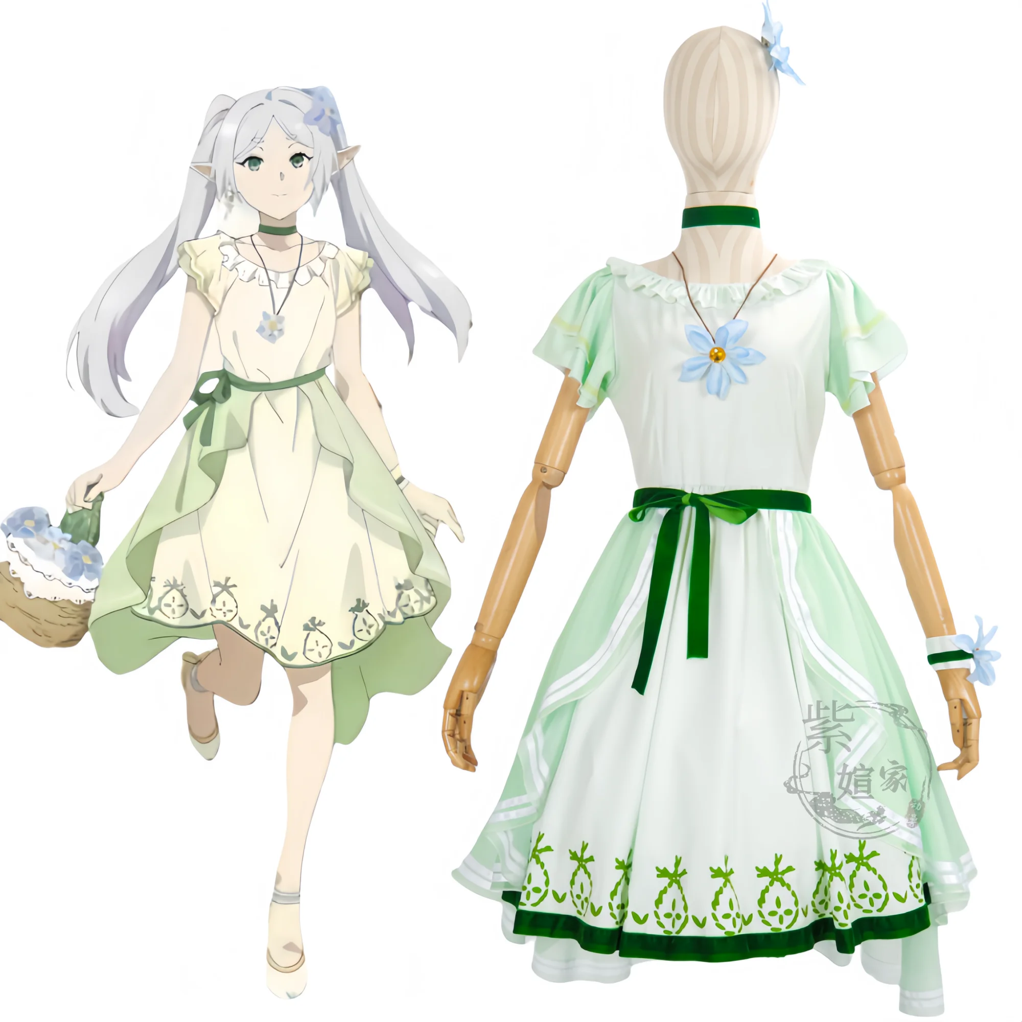 

Anime Frieren: Beyond Journey's End Frieren Fern Himmel Stark Cosplay Costume Dress Women Witch Dress Costumes