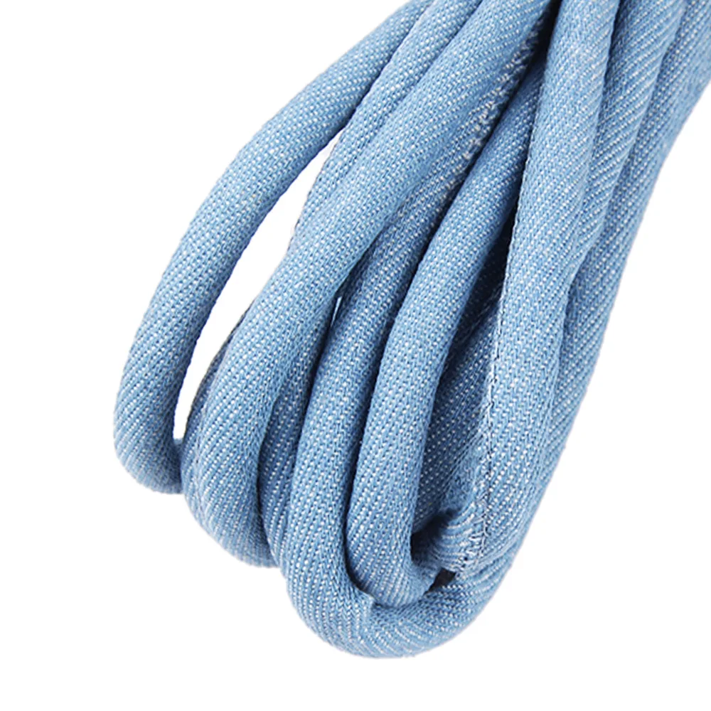 2 Meter Denim-Seil 4/5/6/8mm Rundseil Denim-Gurt DIY Taschengurt Bastelzubehör Halsketten- und Armbandherstellung Kleidungsdekoration – Detail 5