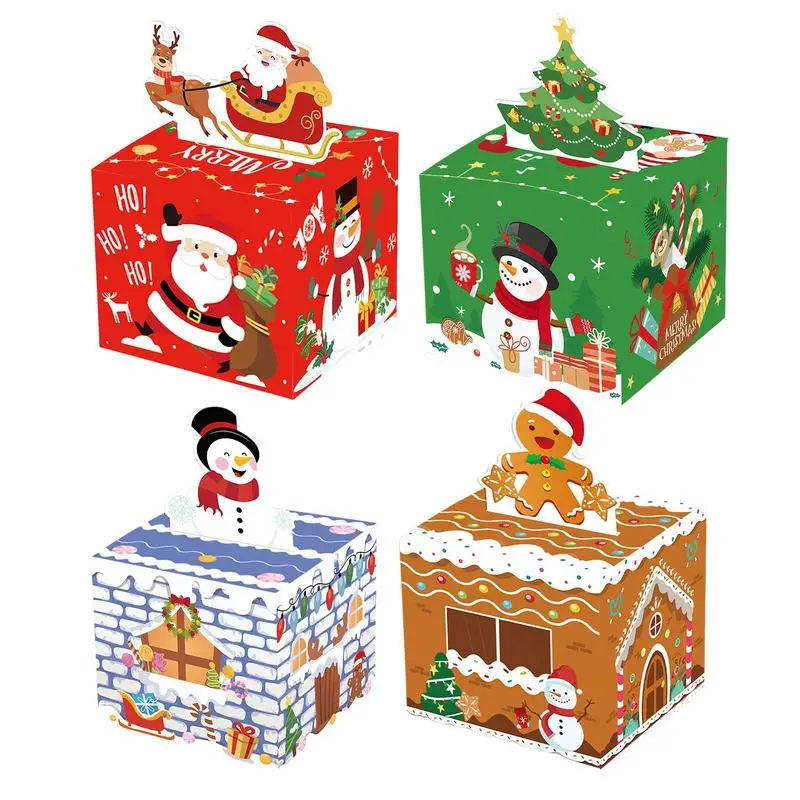 Christmas Cash Box Paper Christmas Money Box for Cash Pull Christmas Party Decor Supplies Creative Decorative Cash Pull