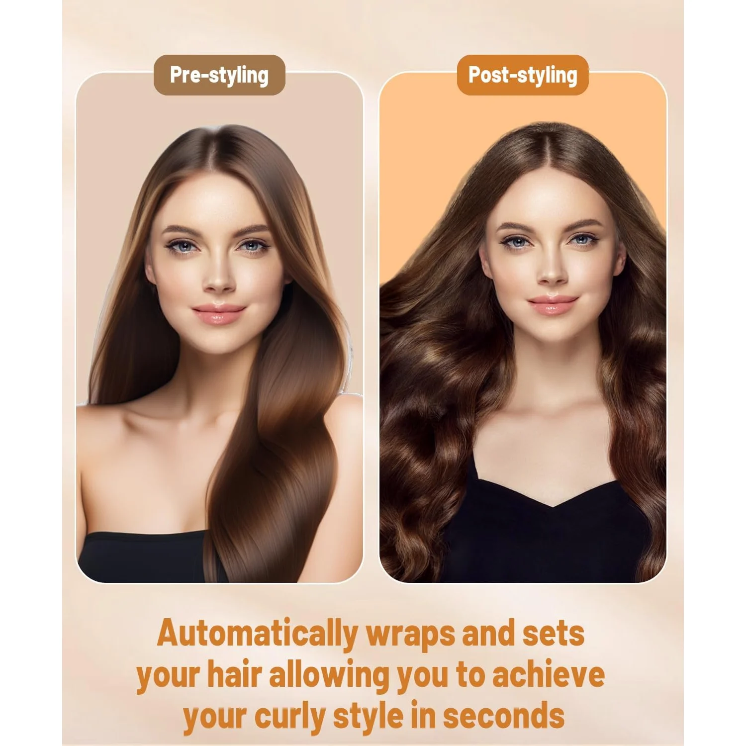 برميل تجعيد ذهبي 40 مم لمصفف الشعر الطويل Airwrap HS01/HS05 مرفق بديل قطعة واحدة