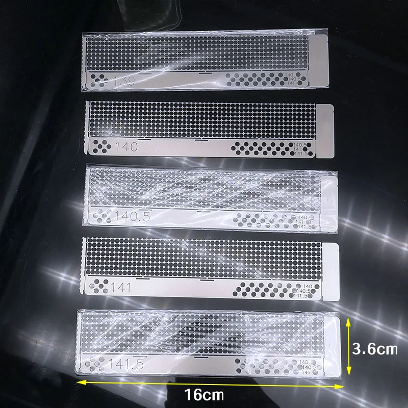 139/140/140.5/141/141.5 Model ze stali nierdzewnej DIY linijka do rysunków puste kratki 408 otwory okrągłe wiertło 5D diamentowe akcesoria do