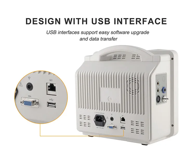 BPM-M1215 Tragbarer Patientenmonitor, 6 Parameter Typ Tierarzt, Mehrparameter-Patientenmonitor
