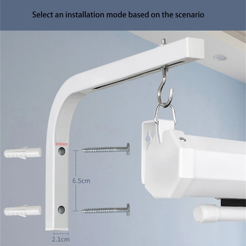Экран проектора Потолочное крепление L-образные кронштейны Регулируемый зазор для домашнего кинотеатра Прямая поставка