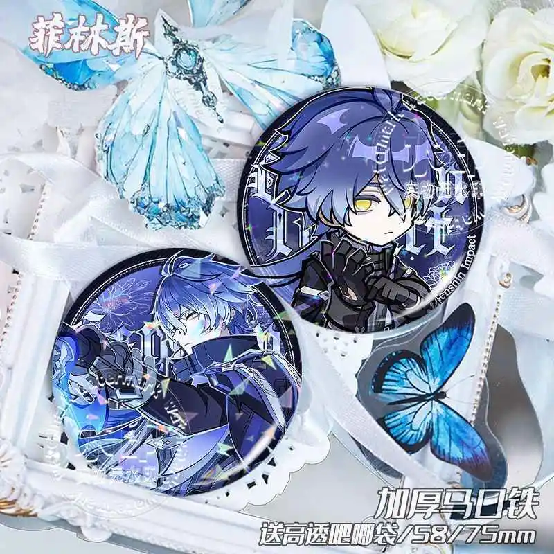 

Игровые аксессуары Хэллоуин Genshin Impact Kyryll Chudomirovich Flins Косплей Аниме Брошь Эмблема Булавка Жесть Значок Подарок