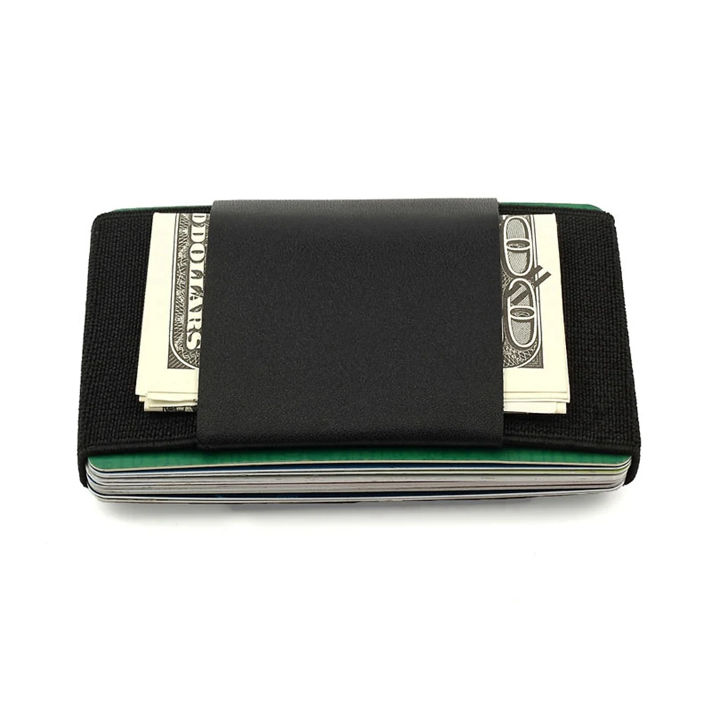 1 Piece Fiber New Small Magic Minimalist Wallet Slim Card Holder Elastic Credit Card Holder Business ID Card Holder Cash Purse