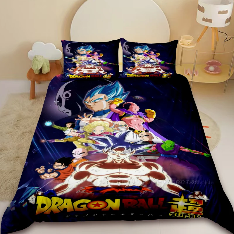 Duvet Cover Dragon Ball Comfort Quilt Cover Set Super Saiyan Bedding Set Anime Bedroom Home Decor Children Boy Gift