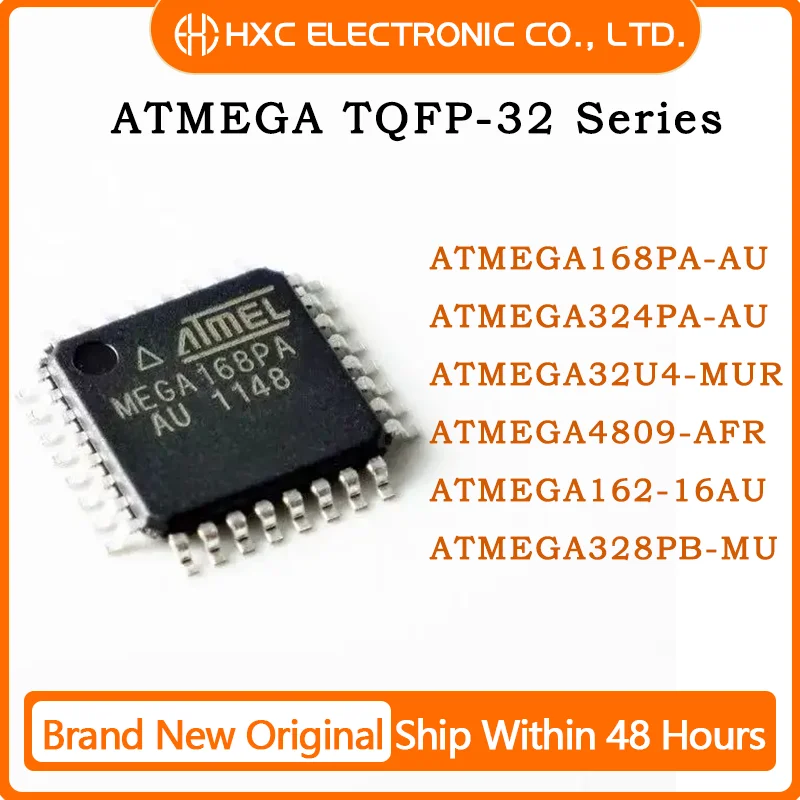 5PCS ATMEGA168PA-AU ATMEGA324PA-AU ATMEGA32U4-MUR ATMEGA4809-AFR ATMEGA162-16AU ATMEGA328PB-MU NEW IC MCU