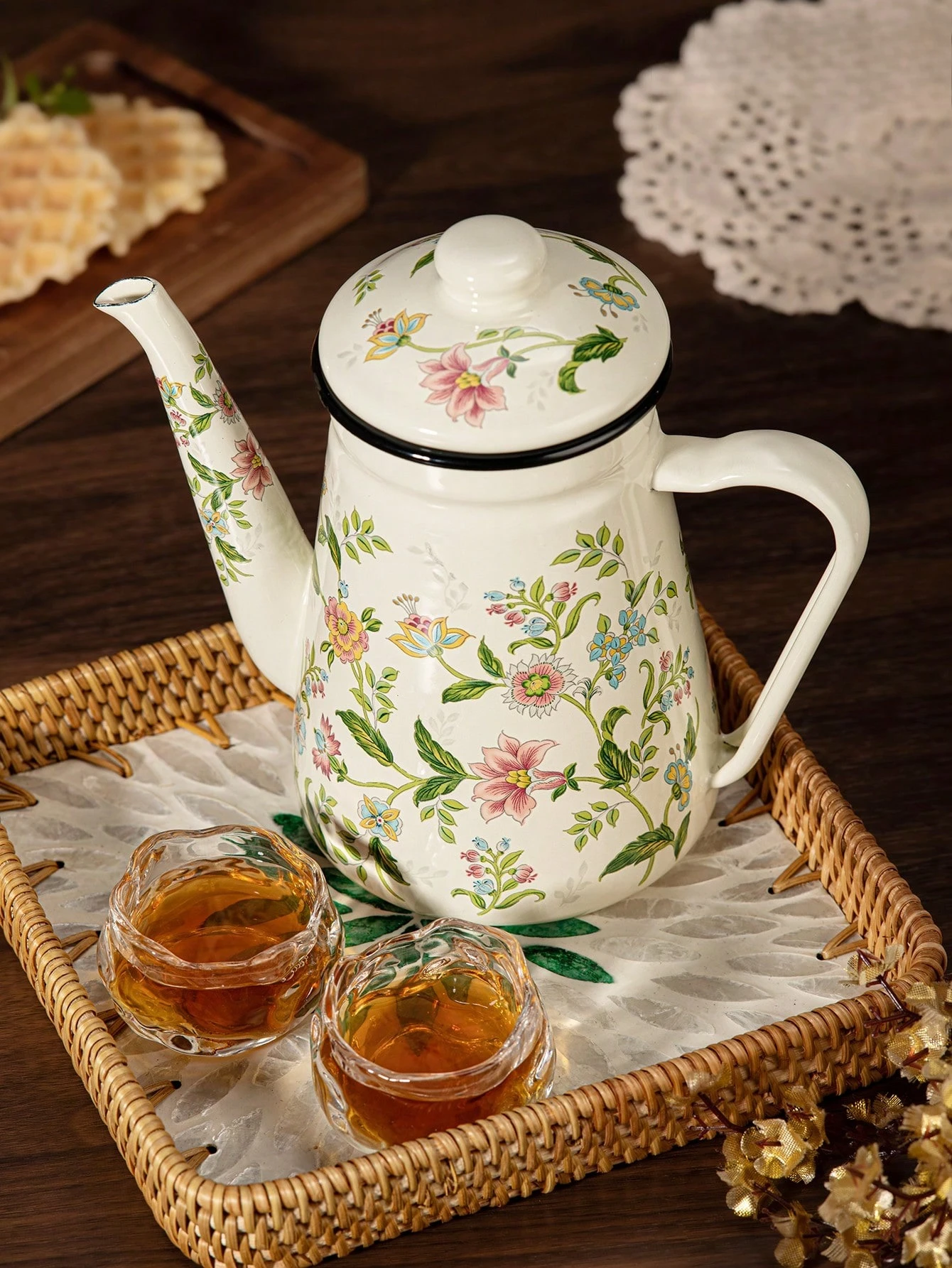 Vintage Floral Coffee Pot 1.1L - Vintage Coffee Equipment ulasan dan harga