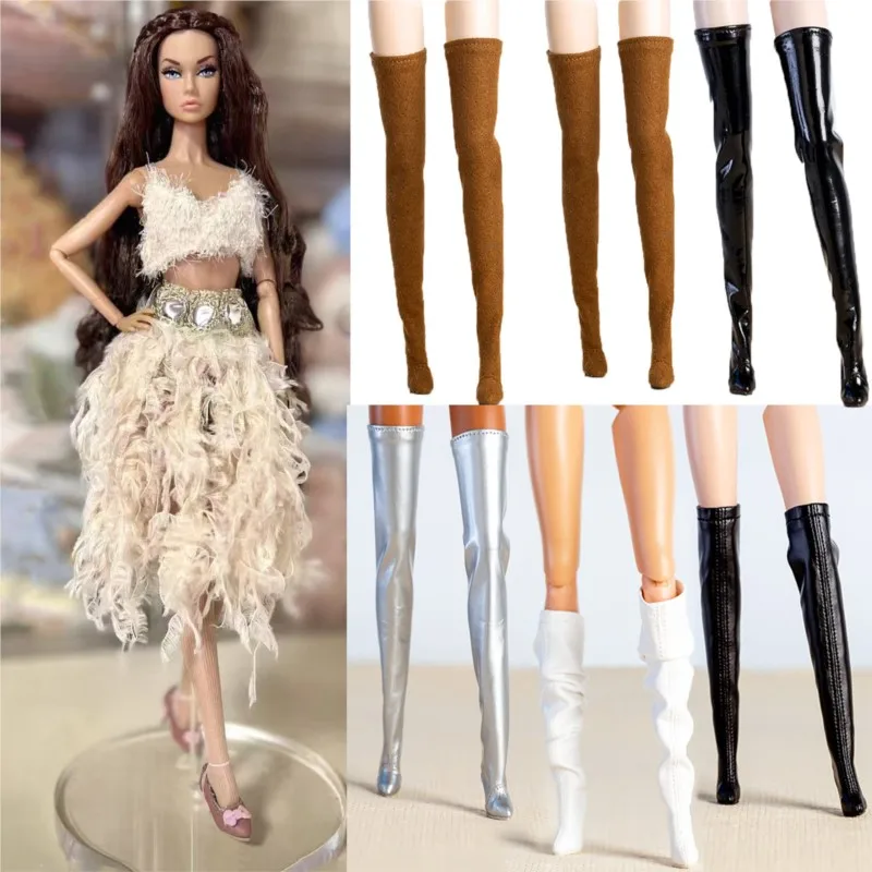 

Xianxian Supermodel Toy Doll Shoes Handmade Suede Knee-High Boots Fashion 1/6 Doll Shoes Toy Accessories For FR2 30cm Doll Boots