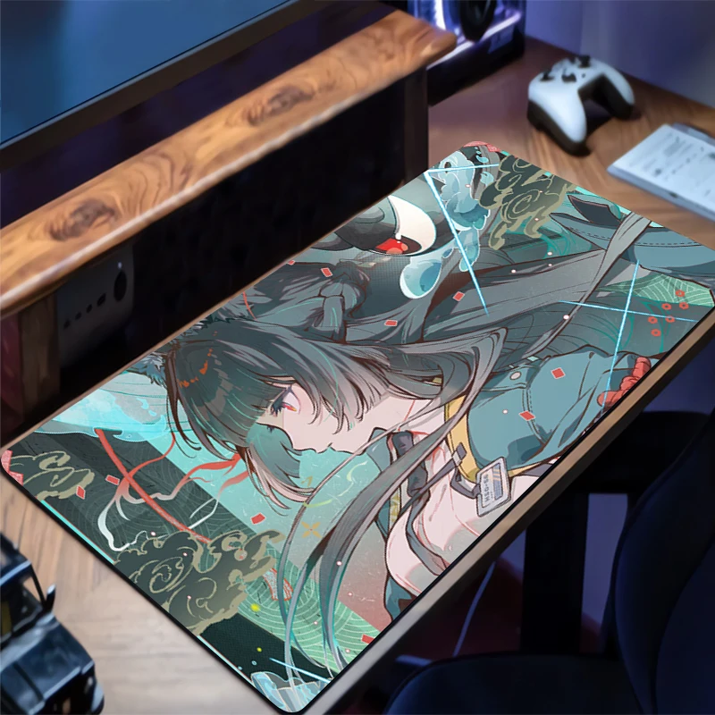 

Large Mouse pad Zenless Zone Zero Hoshimi Miyabi game player keyboard pad non-slip office study desk mat PC carpet game Mousepad