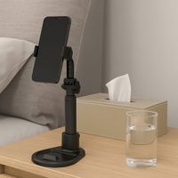 Durable Universal Desktop Phone Holder Dual Card Slot Telescopic Phone Stand Portable Stable Base Tablet Holder Desk Table