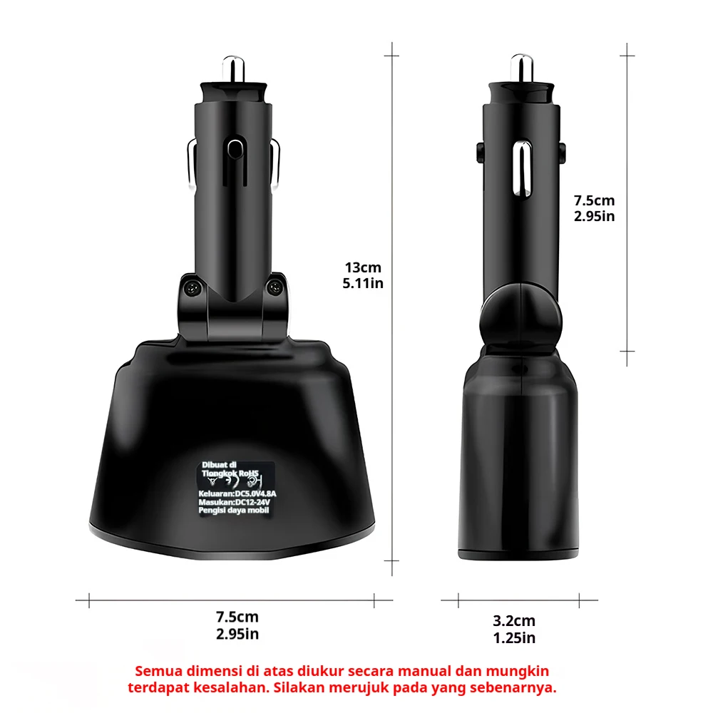Auto-Zigarettenanzünder-Steckdosenverteiler 12V-24V Steckdosenverteiler Netzteil PD QC3.0 Schnellladung Dual-USB mit Spannungsanzeige – Detail 10