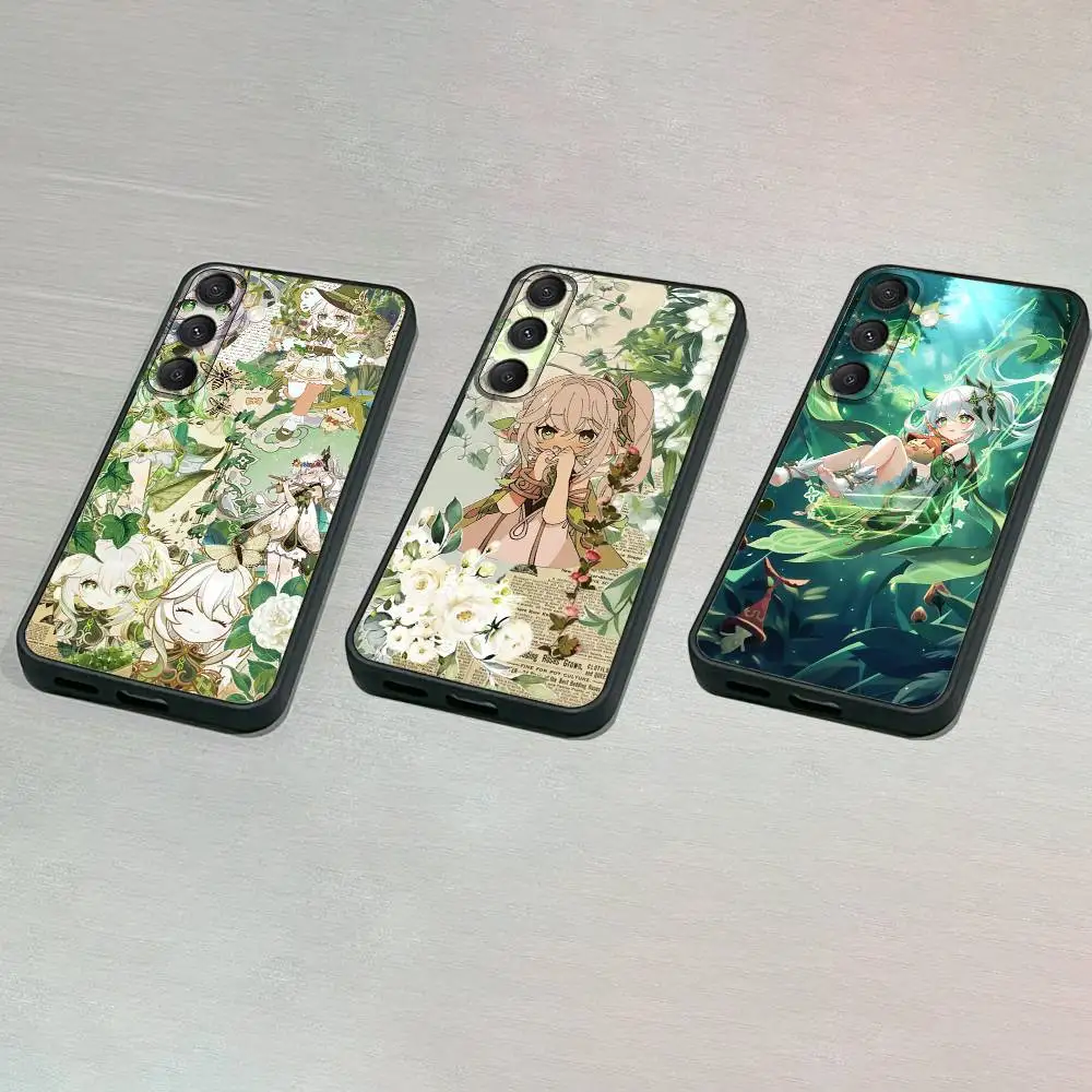 

G-Genshin Impact N-Nahida Phone Case For Samsung S25,S24,S23,S22,S21,S20,S10,Ultra,Plus,Lite,FE,Soft Silicone Black Cover