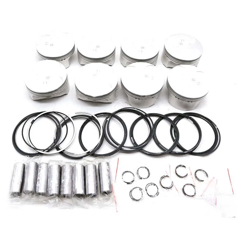 8X Pistons Rings Kit 2730301517 for Mercedes Benz G500 GLS500 ML500 M273 5.5L V8