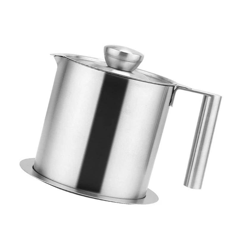 

Multifuntional Oil Storage Can with Strainer 304Stainless Steel Texture Grease Container Suitable for Kitchen Cooking