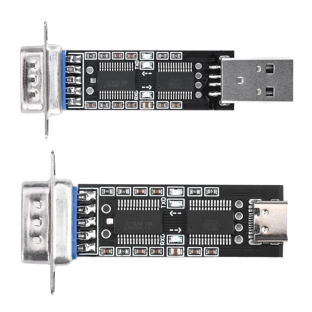 Diymore USB to RS232 communication serial port module USB TPYE C to DB9 male original CP2102+ZT213LEEA