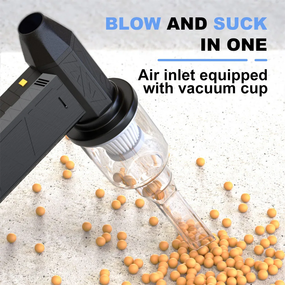 

130000 RPM Electric Car Air Duster Mini Blower Jet Fan Vacuum Cleaner Adjustable Wind Speed Cordless Air Blower With Nozzle