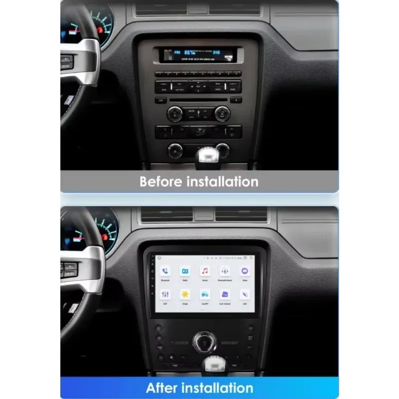 سيارة لتحديد المواقع والملاحة مشغل وسائط متعددة راديو الشريط تسجيل رئيس وحدة Carplay لفورد موستانج 2010-2014 10 بوصة أندرويد 13.0 2 + 32 جيجابايت