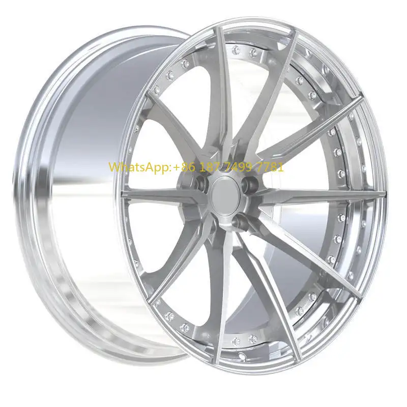 

Custom New Forged Aluminum Alloy Wheels 18-22 Inch Chrome 2-Piece 5x112/120/1143 Universal Fitment Concave Design Wheel Rims
