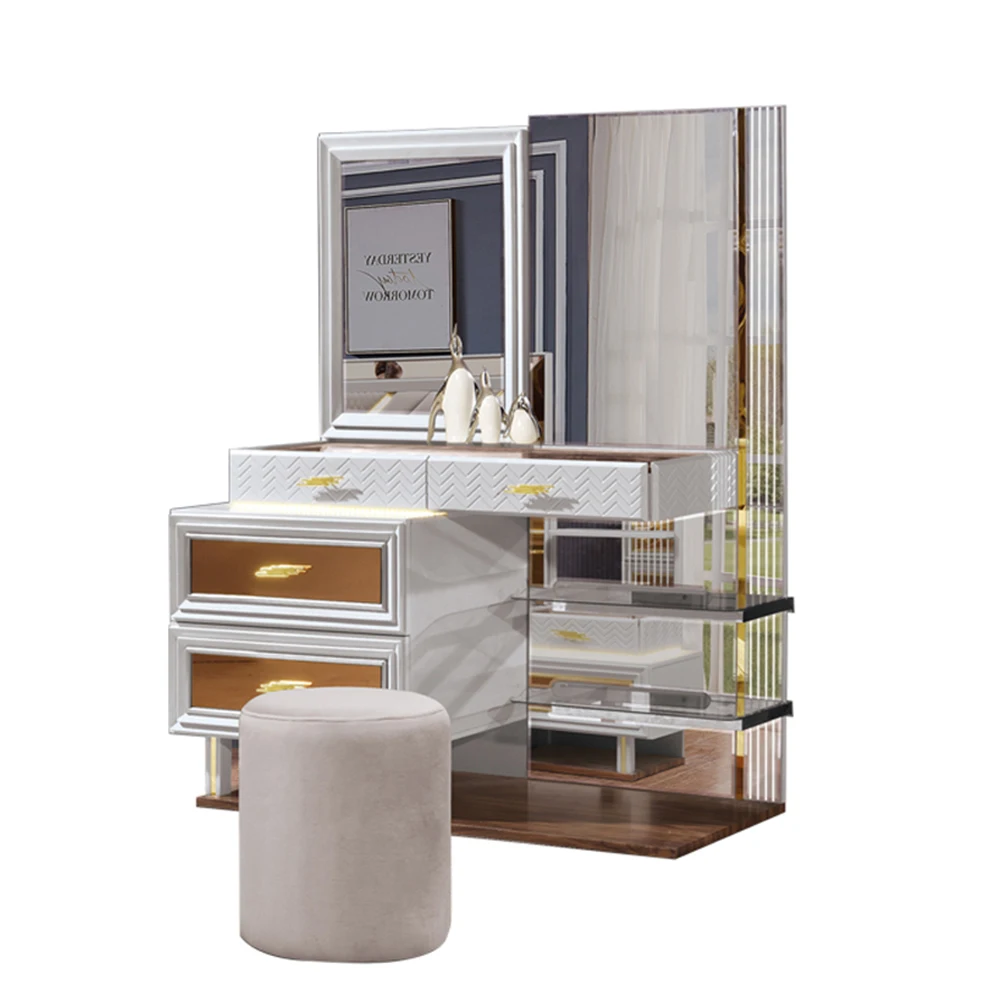 

&Style All Solid Wood Wedding Bed Double King Retro Soft Wooden Grey Bag Beds Home and Room Bedroom Furniture Set