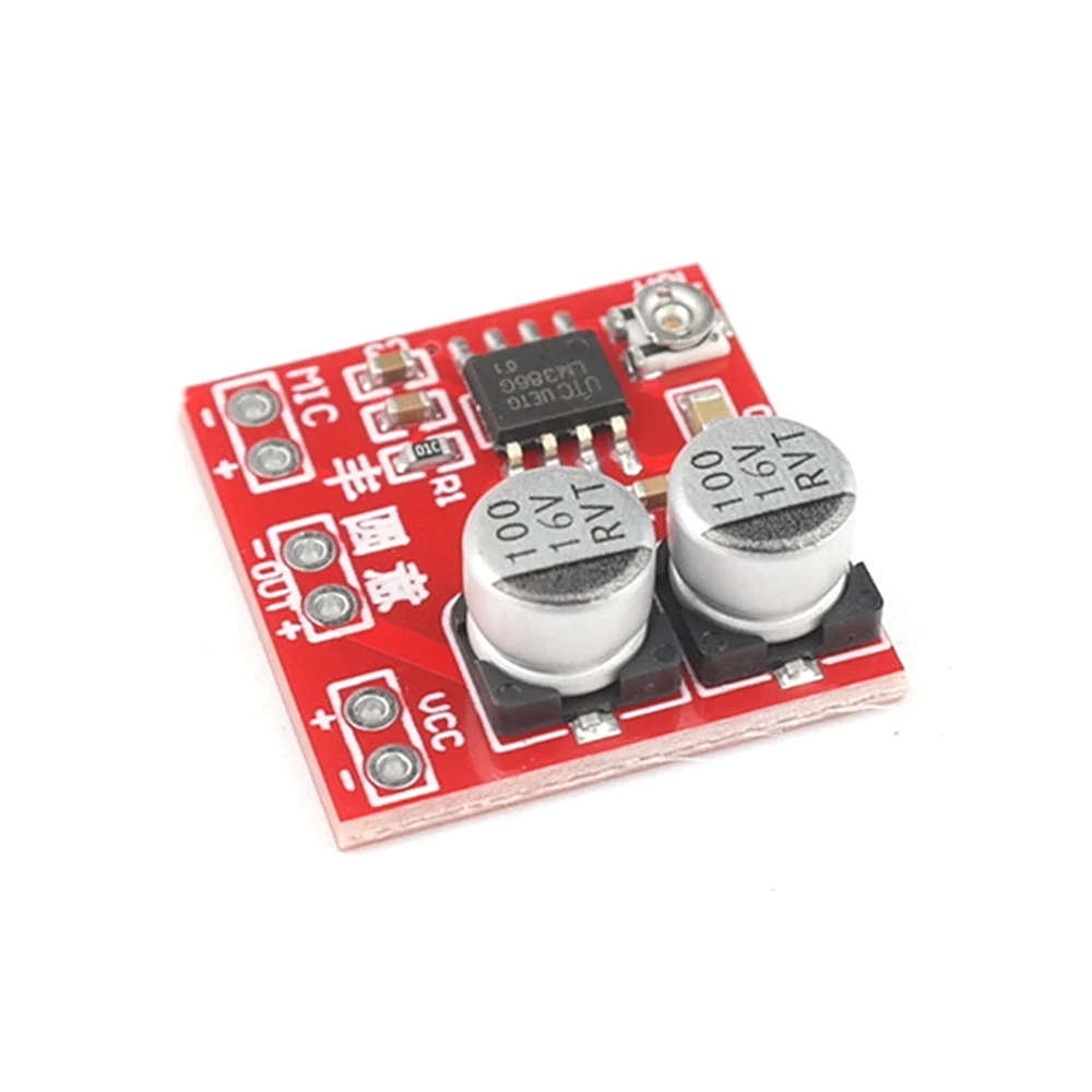 DC4-12V LM386 Electret Microphone Amplifier Board Microphone Pickup Module Can Drive Earphones Small Power Speakers