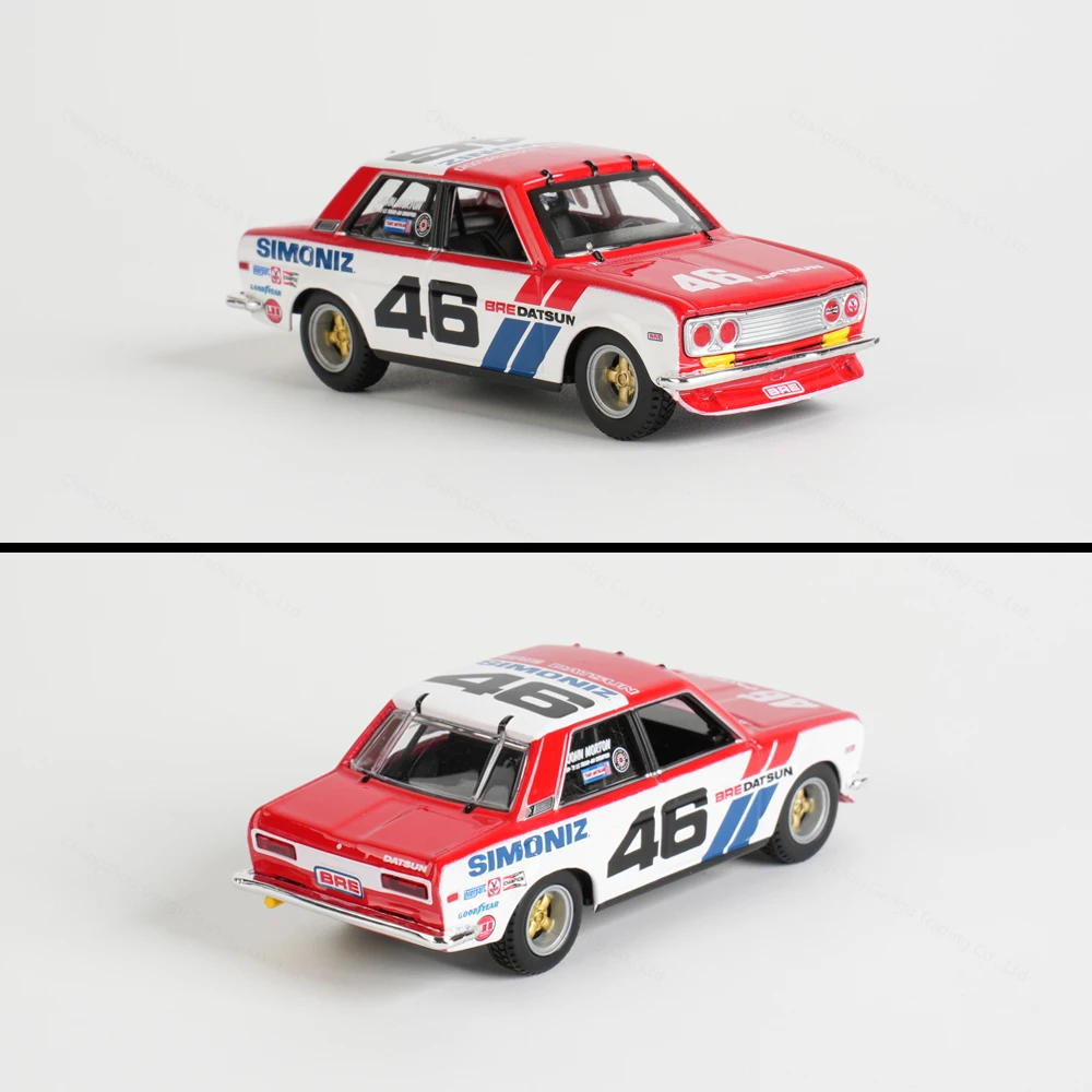 Bburago 1:43 BRE Datsun 510 Static Die Cast Vehicles Collectible Model Racing Car Toys Acrylic Box