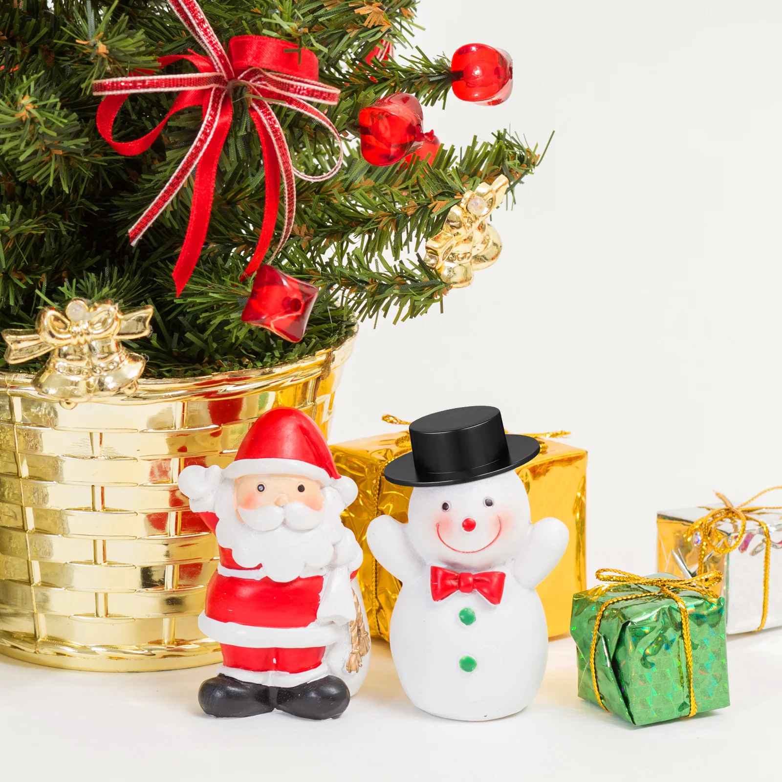 

50Pcs Plastic Mini Hat for DIY Christmas Decoration Craft Projects Party Favors Accessories M Black Mini Hat Plastic Hats