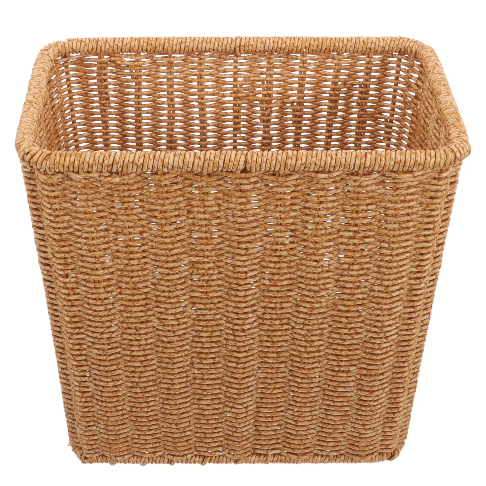 

Sturdy Woven Trash Can Multi Function Storage Basket for Bedroom Living Room Kitchen Garbage Holder Sundries Organizer Rustic