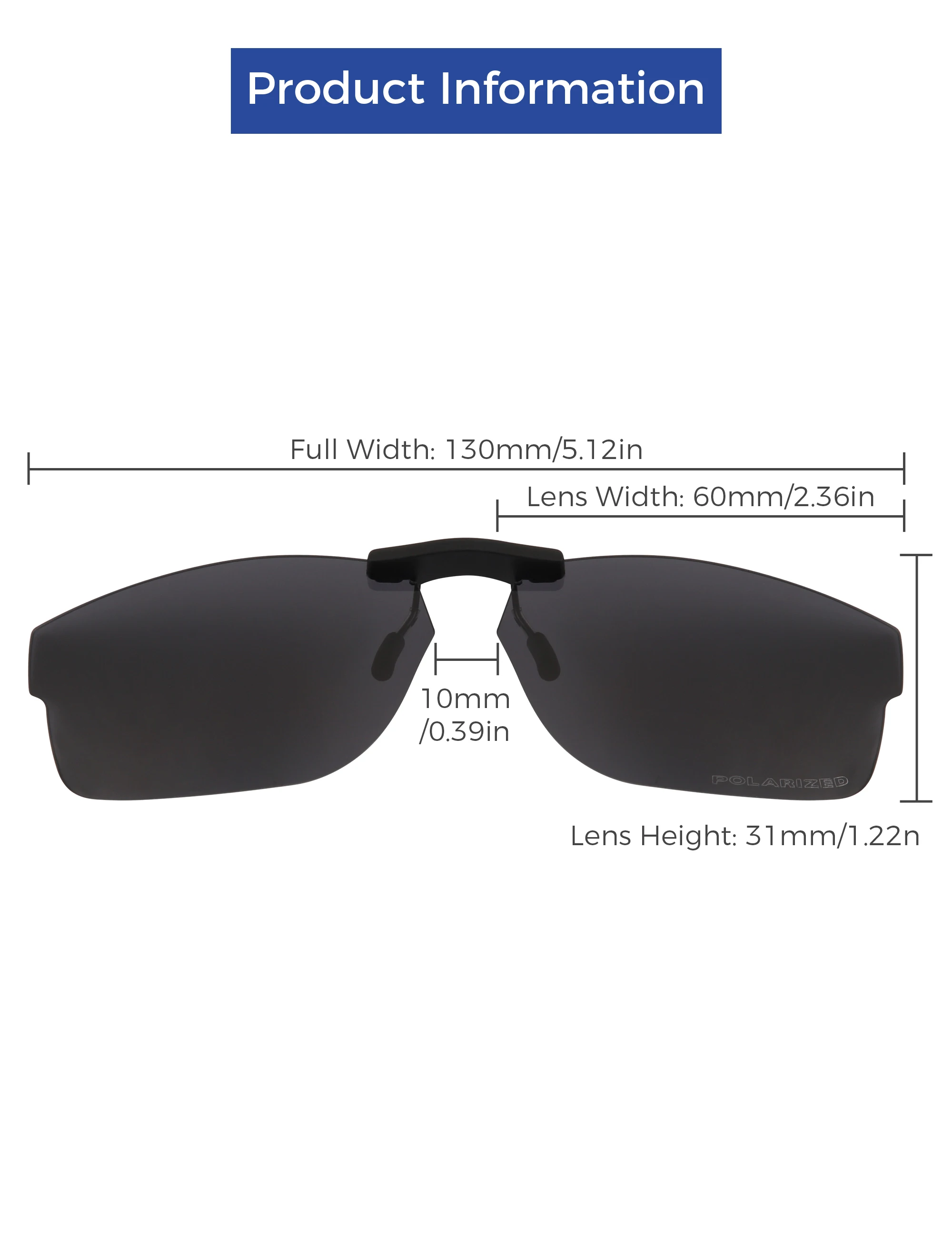 Rarayvix Polarized Clip-on Sunglasses Lenses Compatible with Oakley Crosslink Switch OX3128-53-18 UV Protection Sunglasses