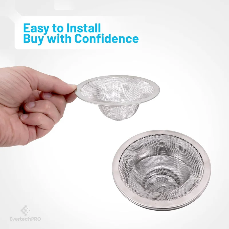 PLB23016 범용 메쉬 싱크 스트레이너, 배수구 스크린 주방 싱크대, 욕실 욕조, 샤워 배수구 - 3 (4-1/2, 2-3/4, 2)