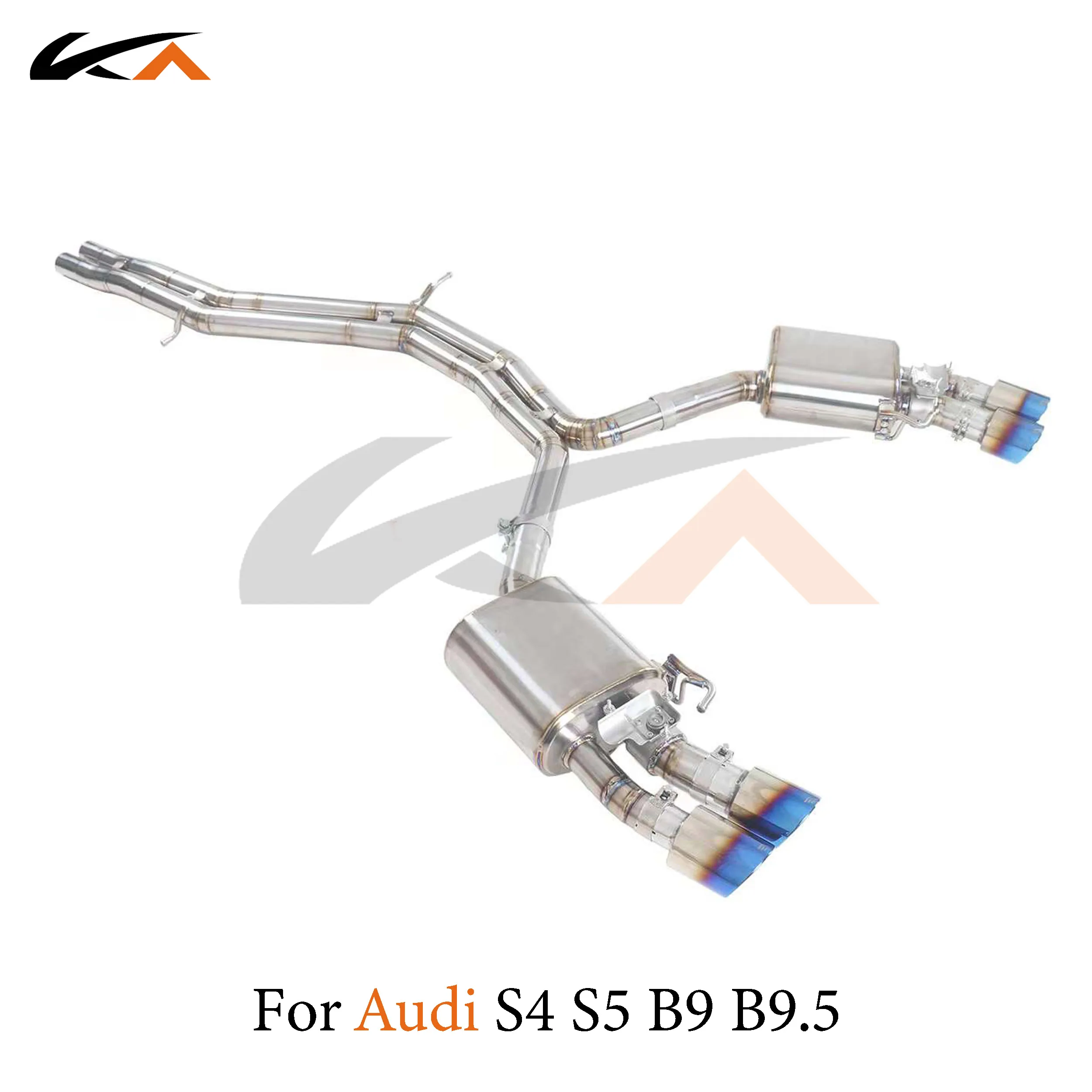 KA Tuning exhaust system titanium alloy catback for Audi S4 S5 B9 B9.5 3.0T performance parts with muffler valve car accessories