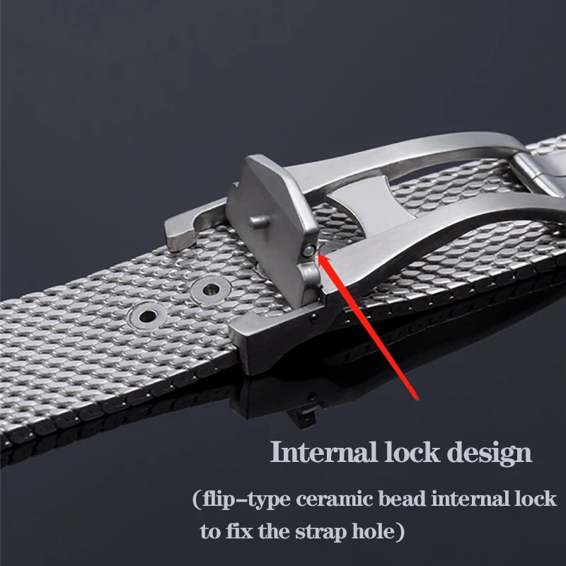 High Quality 316 Stainless Steel Braided Watchband Mesh Band Folding Buckle 20mm Strap for Omega Seamaster 007 003 Man Bracelet