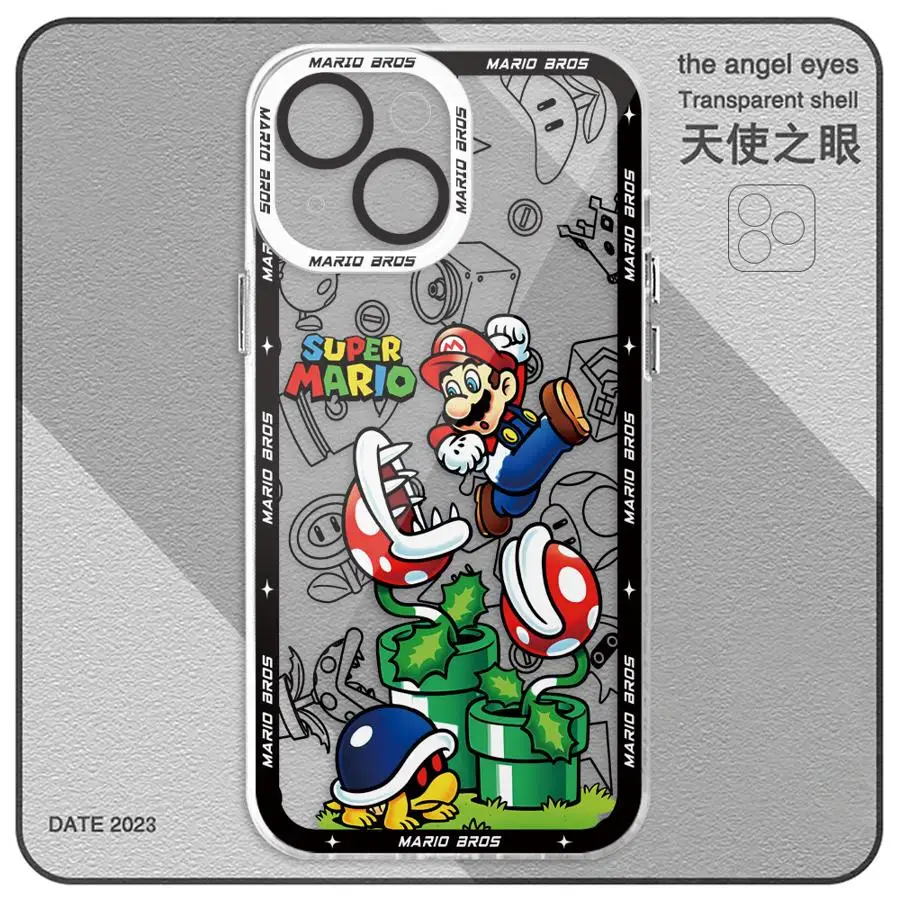 M-Mario Cartoon Cover Phone Case for Motolora Moto G22 G32 G52 G71 G72 G73 Edge 40 Clear Soft TPU