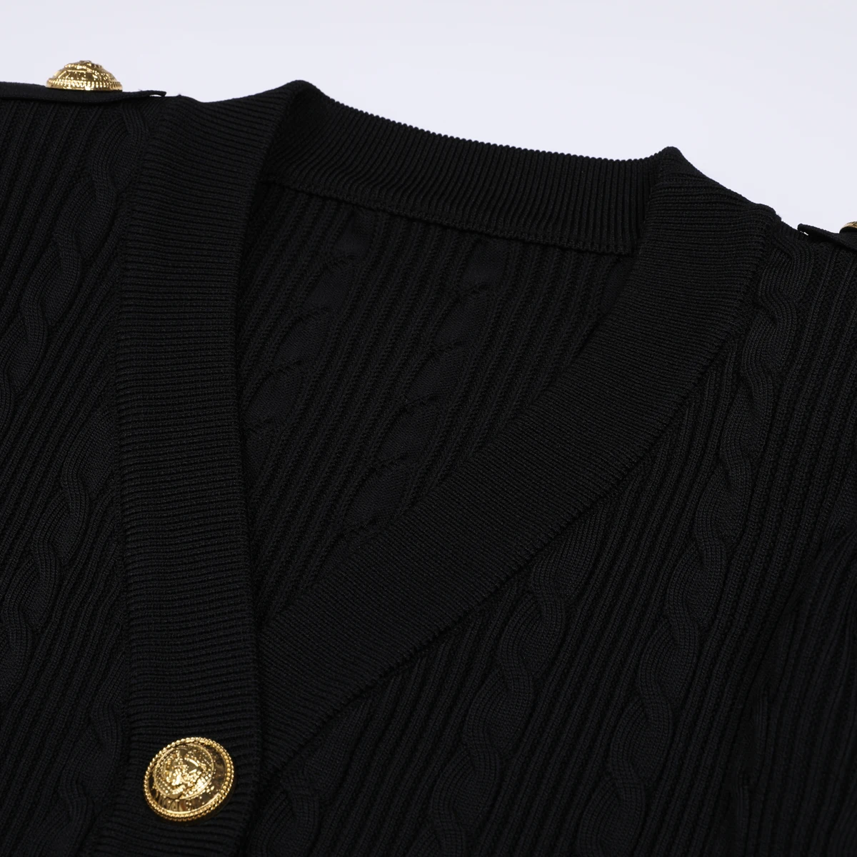 High Quality New Fashionable Solid Color Elastic Knitted Long Sleeved Cardigan+half Skirt Slim Fit Button Texture Women's Set