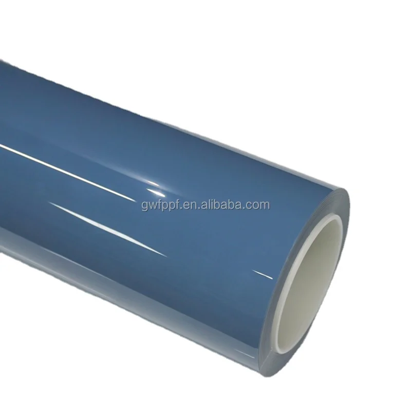 

Porcelain Blue TPU Body Shield Film Anti Scratch Colored Automotive Protective Wrap Manufacture Roll