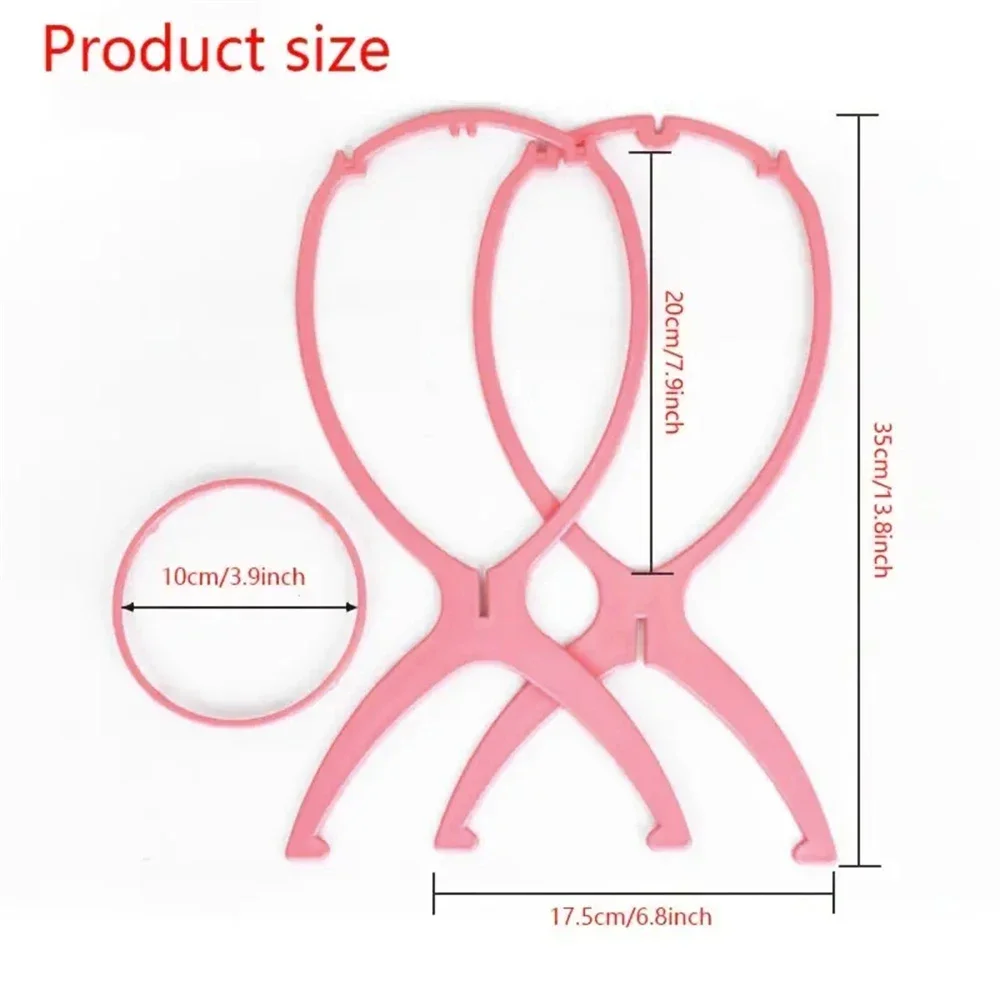 3 قطعة حامل شعر مستعار ثابت حامل هيربيسي قابل للطي لجميع الباروكات والقبعات عرض أداة التصميم للتدريب على قص الشعر والاستخدام المنزلي #6